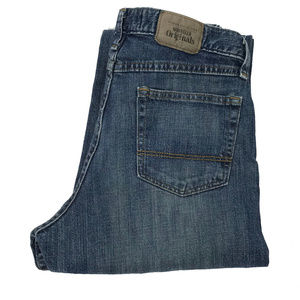 Mens Wrangler Jeans Relaxed Boot Cut 30x32